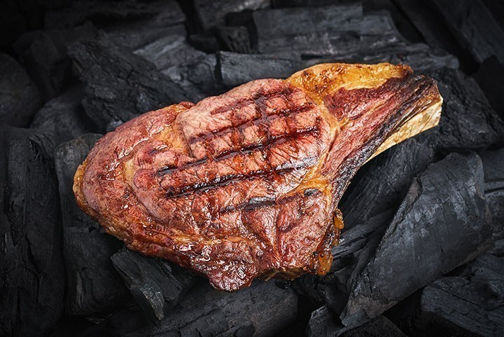 Стейк Рибай на кости Dry-aged  гриль - Мястория