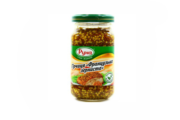 Горчица французская зернистая ТМ Руна 210г, шт - Мястория