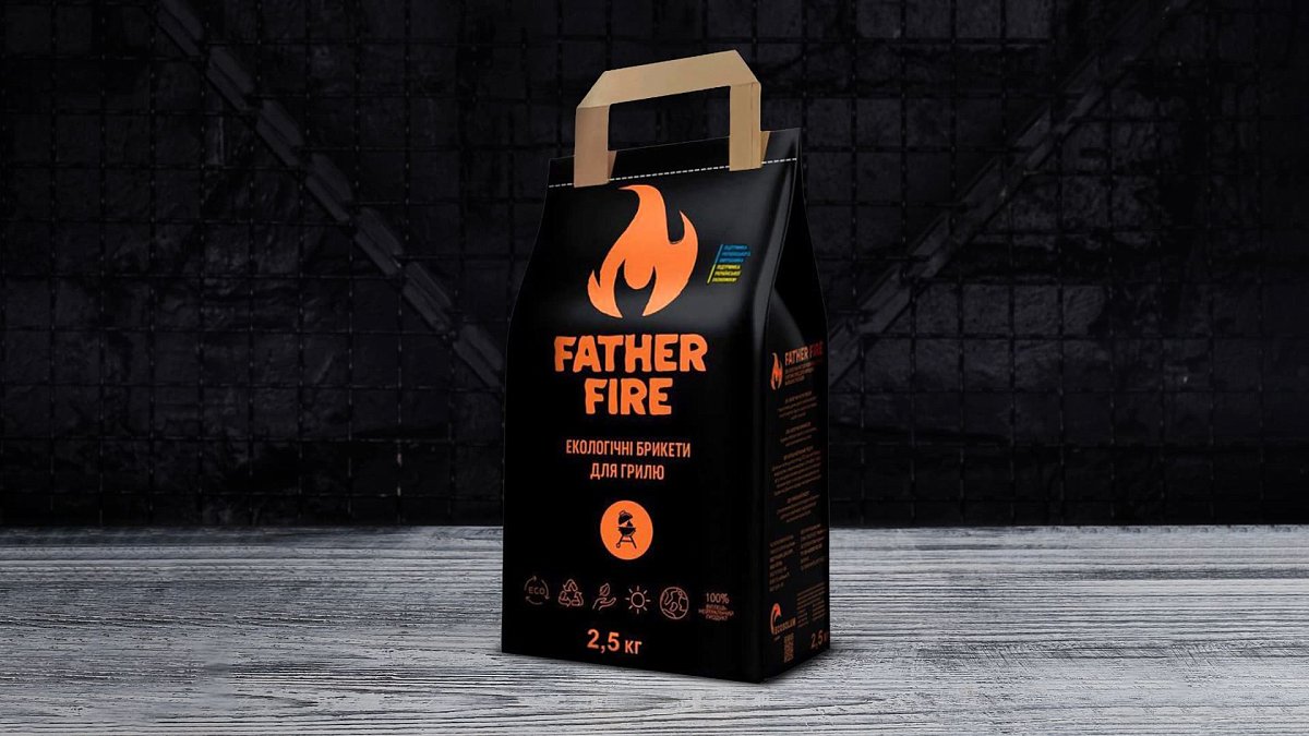 Брикеты древесноугольные Father Fire 2,5 кг - Мястория