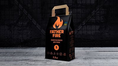 Брикеты древесноугольные Father Fire 2,5 кг - Мястория