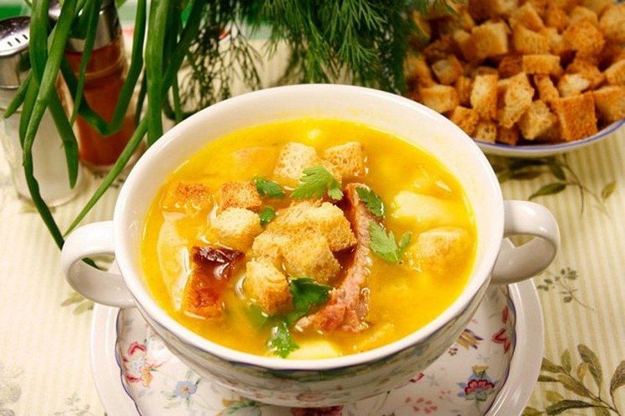 Гороховый суп с копченой куриной грудкой - рецепт приготовления с пошаговыми фото