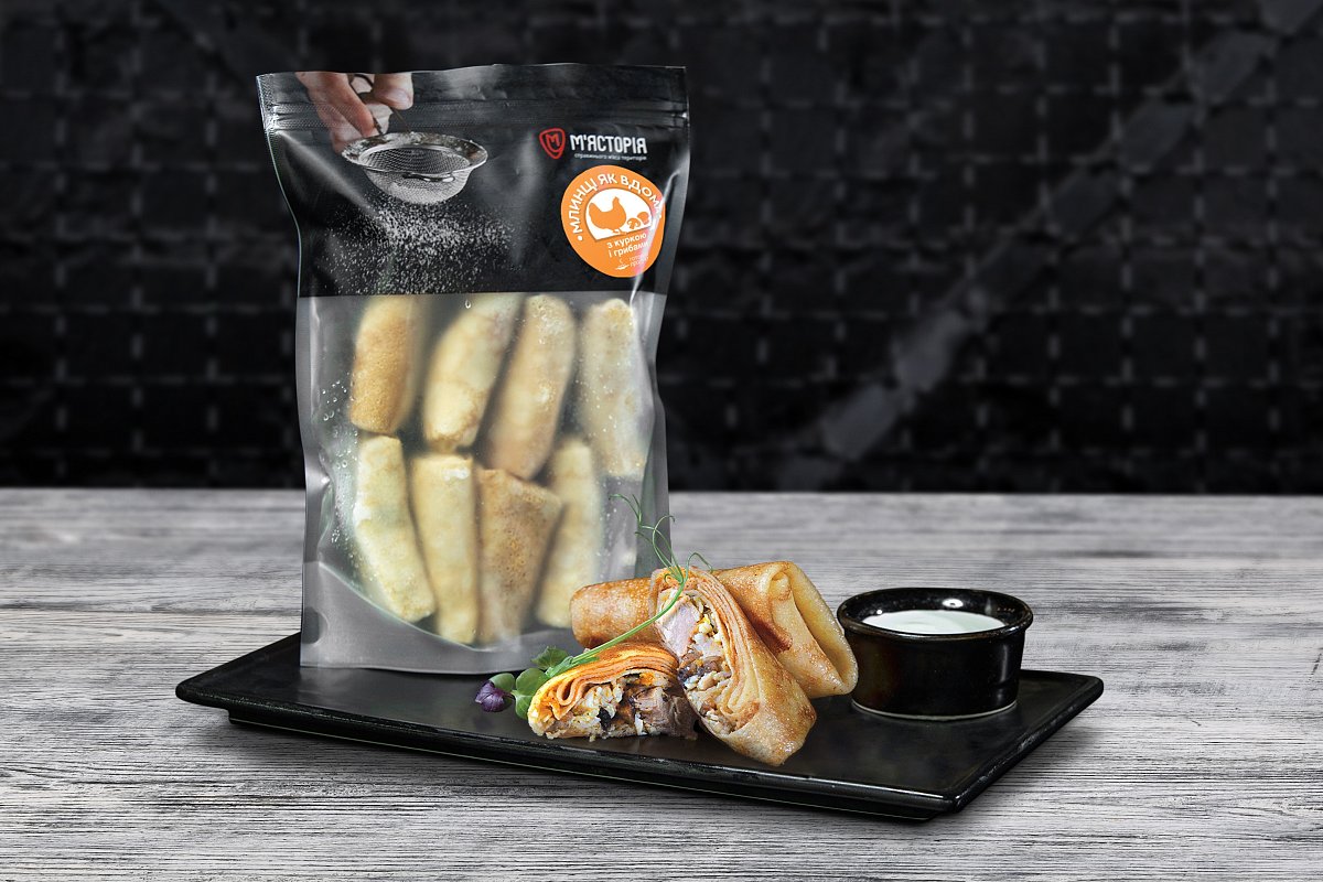 Млинці з куркою і грибами (400 г) - М'ясторія
