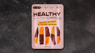 Манговые дольки в чёрном шоколаде Healthy Choice 185 г - М'ясторія