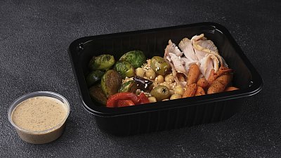 Боул с индюшачьим пастрами и хумусом - Мястория