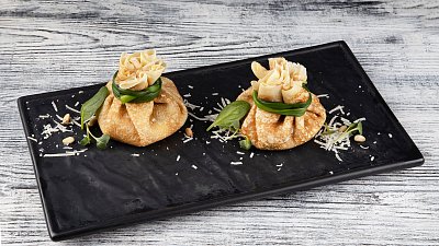 Блины со шпинатом и сыром буко - Мястория