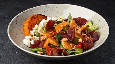 Салат с тыквой, кулателло и мандарином (310 г) - Мястория