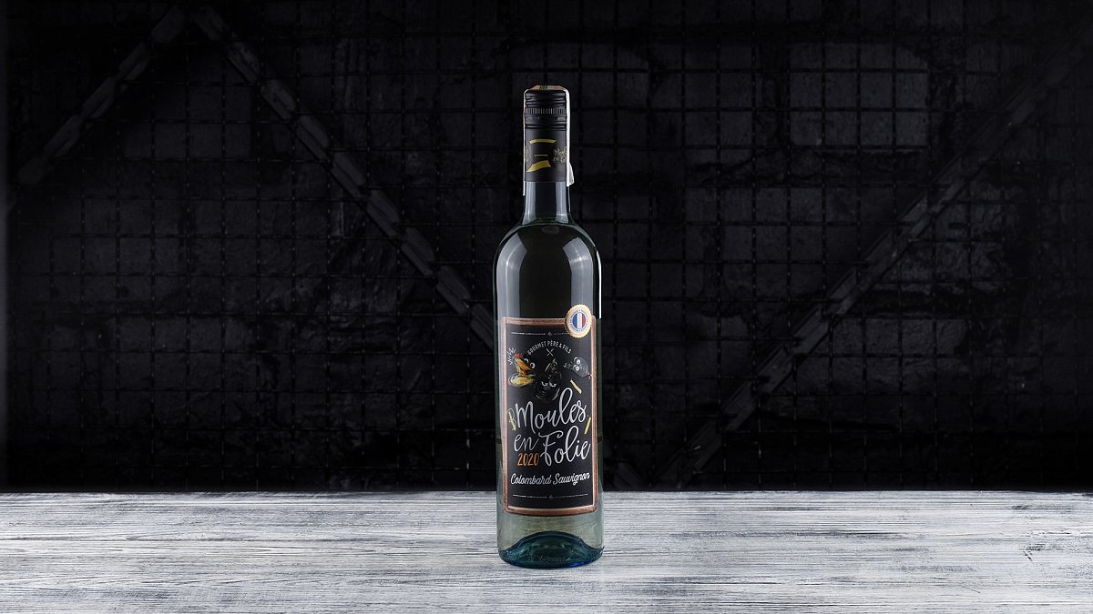 Вино Moules En Folie Colombard Sauvignon белое сухое 0,75 л - Мястория