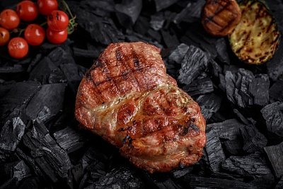 Стейк из свиного ошейка гриль - Мястория