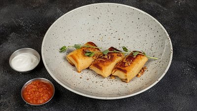 Блины с курицей и грибами (150/30/30 г) - Мястория