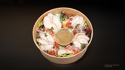 Салат-боул с филе цыпленка и карамелизированным манго - Мястория