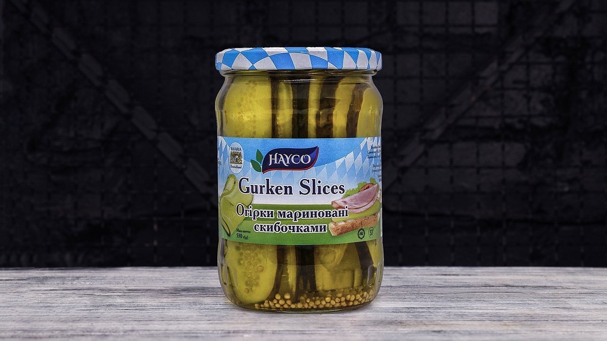 Огурцы маринованные ломтиками HAYCO 530 г  - Мястория