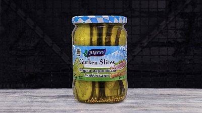 Огурцы маринованные ломтиками HAYCO 530 г  - Мястория