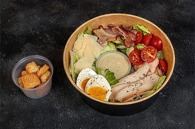 Салат-боул Цезар з куркою (250/40 г) - М'ясторія