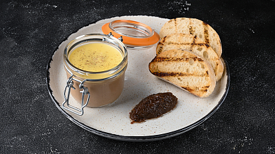 Паштет з курячої печінки з цибулевим конфітюром (170/20/60 г) - М'ясторія