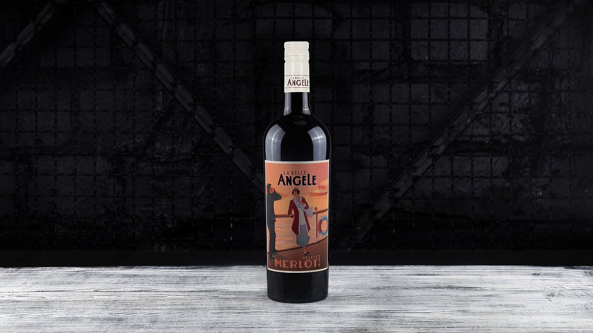 Вино сухое красное La Belle Angele Merlot 0,75 л - Мястория