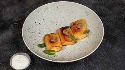 Млинці з сиром та родзинками (150/30 г) - М'ясторія