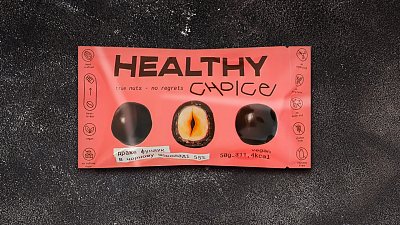 Драже фундук в чорному шоколаді Healthy Choice 50 г - М'ясторія