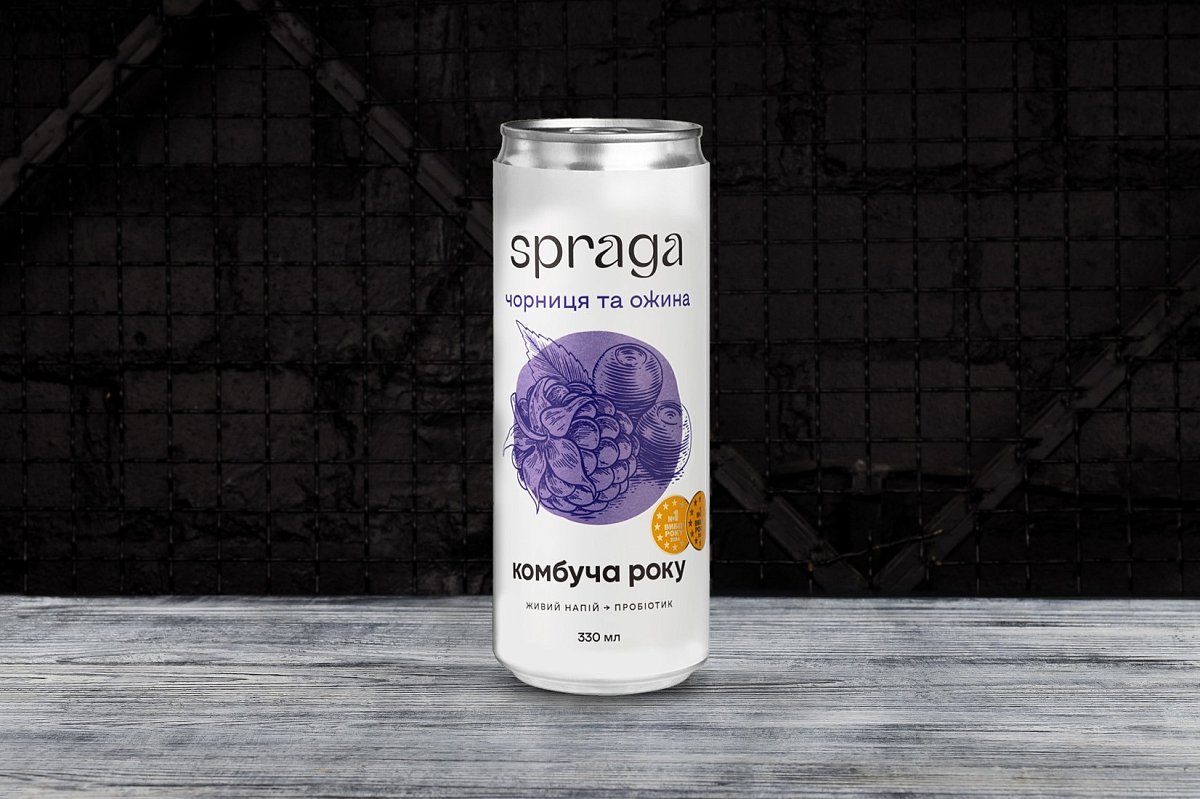 Комбуча Spraga чорниця-ожина 0,33 л - Мястория