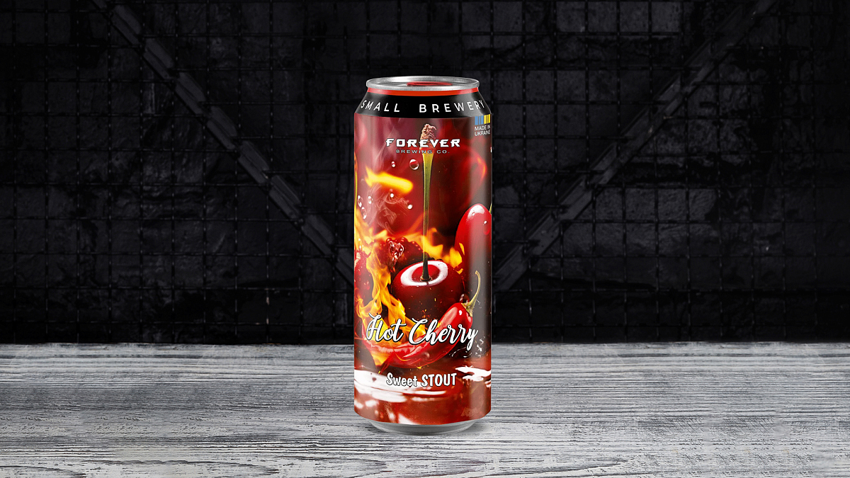 Пиво Forever Hot Cherry темне нефільтроване 6% 500 мл - М'ясторія