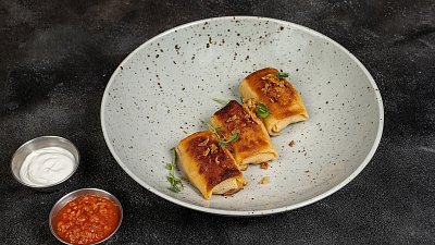 Блины с говядиной (150/30/30 г) - Мястория
