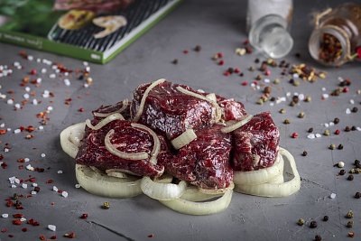 Шашлык из говяжьей вырезки в классическом маринаде - Мястория