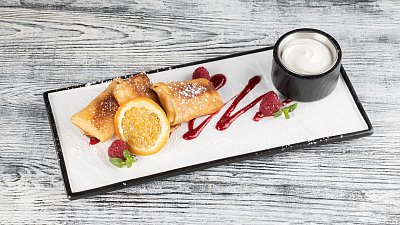 Блины с яблоком - Мястория