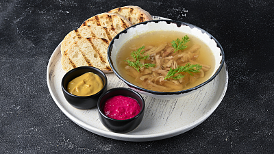 Холодець з курятиною та рулькою (350/25/25 г) - М'ясторія