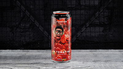 Пиво Forever La Tomatina світле нефільтроване 4,5% 500 мл  - М'ясторія