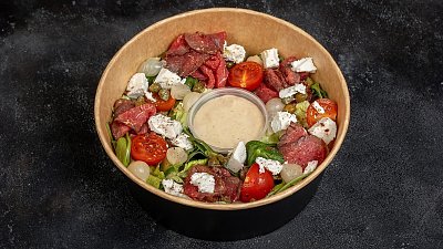 Боул с ростбифом и соусом Тонато (180/40 г) - Мястория