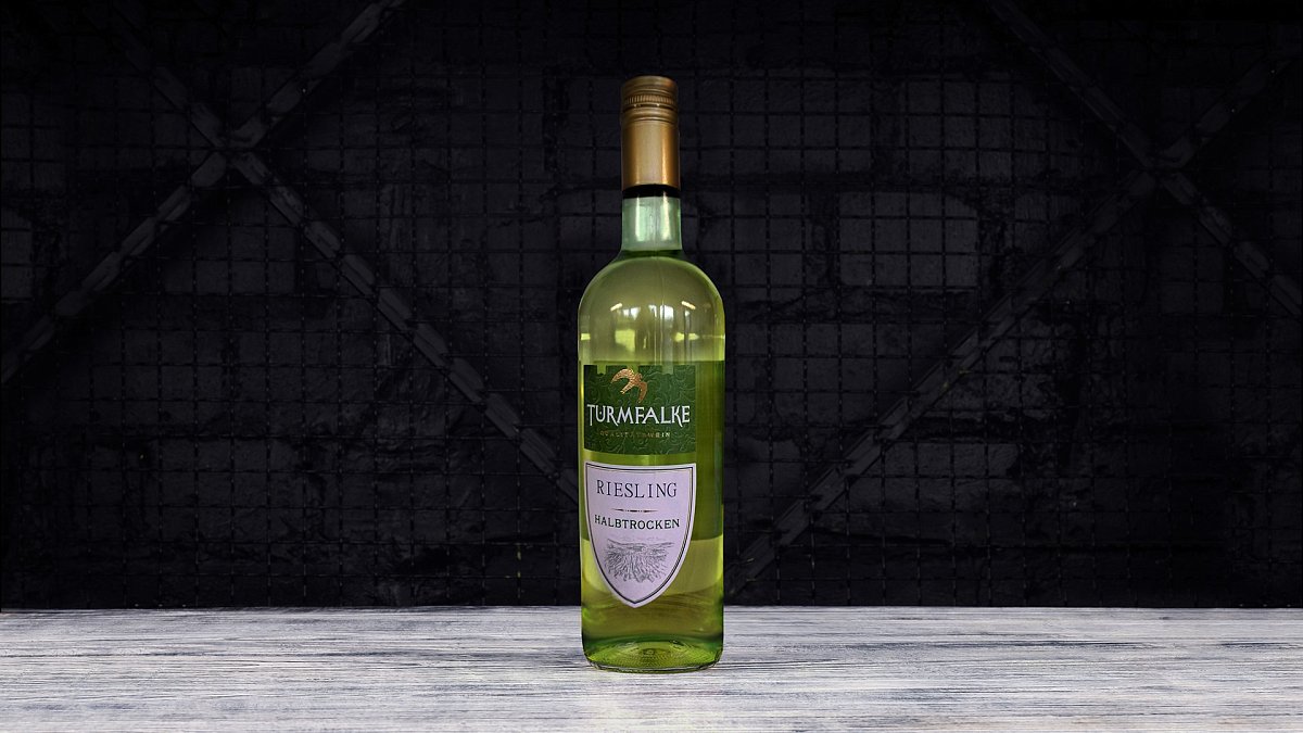 Вино біле сухе Turmfalke Riesling Halbtrocken 0,75 л - М'ясторія