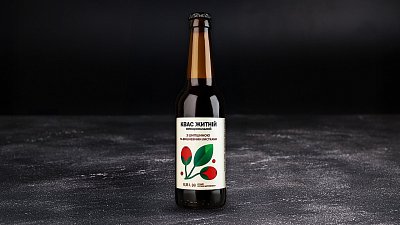 Квас функциональный ржаной с шиповником и листьями вишни Berryland 0,33 л - Мястория