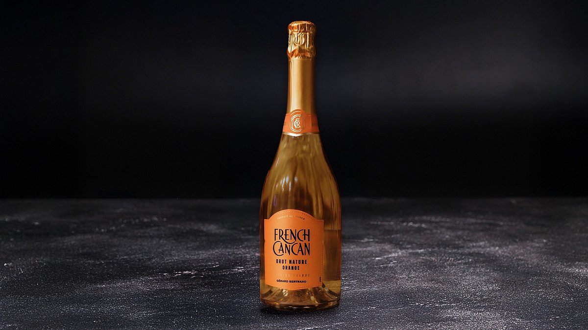 Игристое вино янтарное брют натур French Cancan Orange Gerard Bertrand 0,75 л - Мястория
