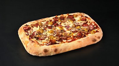 Пинца с охотничьими колбасками (540 г) / пицца / pizza - Мястория