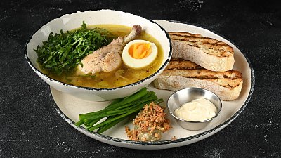 Зеленый борщ (400/50/30/30 г) - Мястория