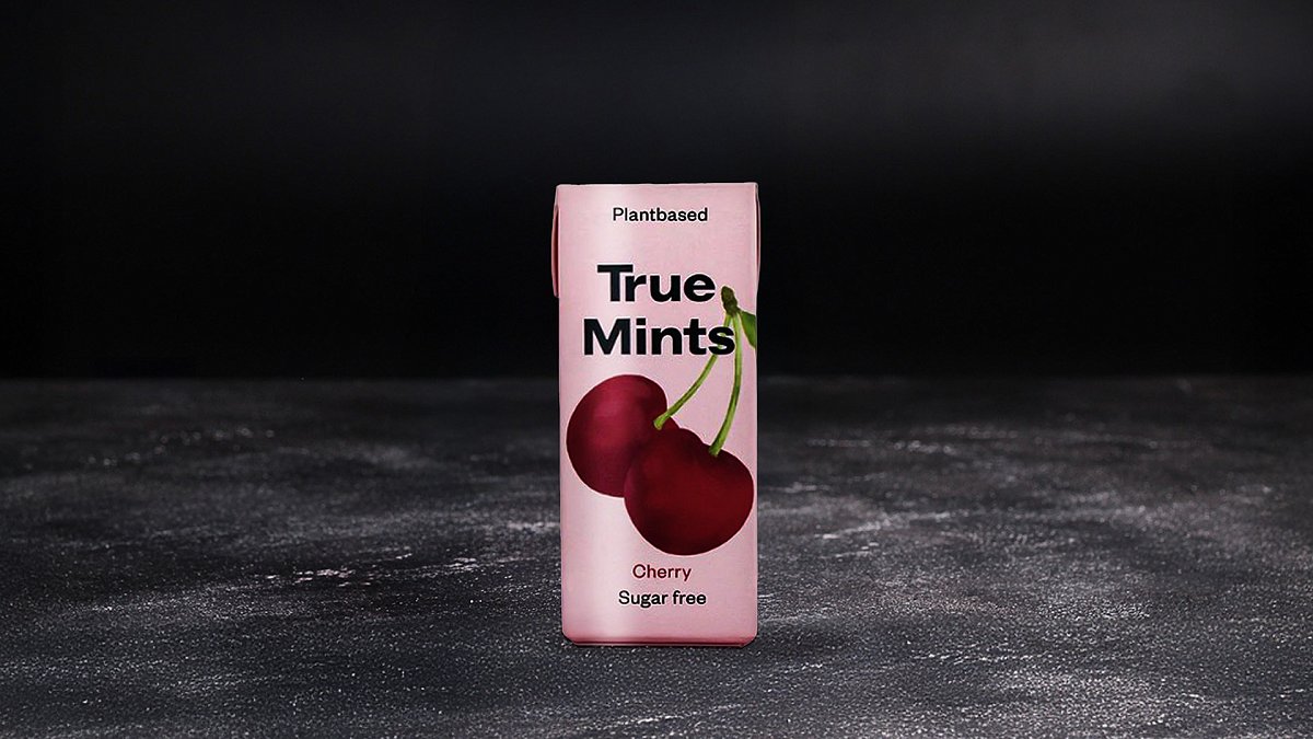 Конфеты освежающие мятные со вкусом вишни True Mints 13 г - Мястория
