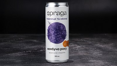 Комбуча Чорниця та ожина SPRAGA 330 мл - М'ясторія