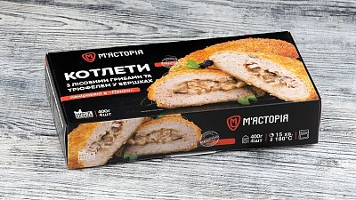 Котлети з лісовими грибами та трюфелем у вершках (400 г) - М'ясторія
